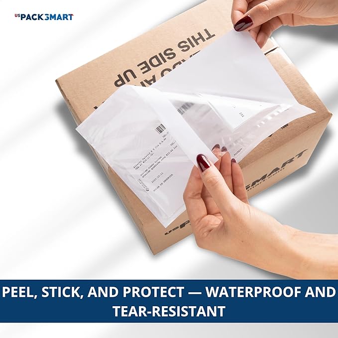 200 Units, 7.5"x5.5" Clear Packing List Shipping Label Envelopes - Image 4