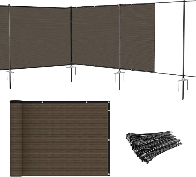 Patio 6' x 139' Outdoor Privacy Screen Freestanding Temporary Fence Panels Net by Patio