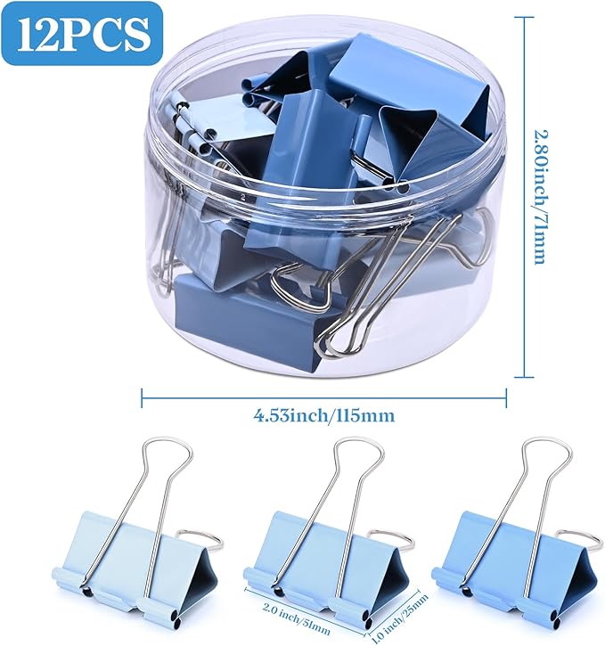 Temiary Aesthetic Binder Clips, Binding Paperwork Clamps - Image 2