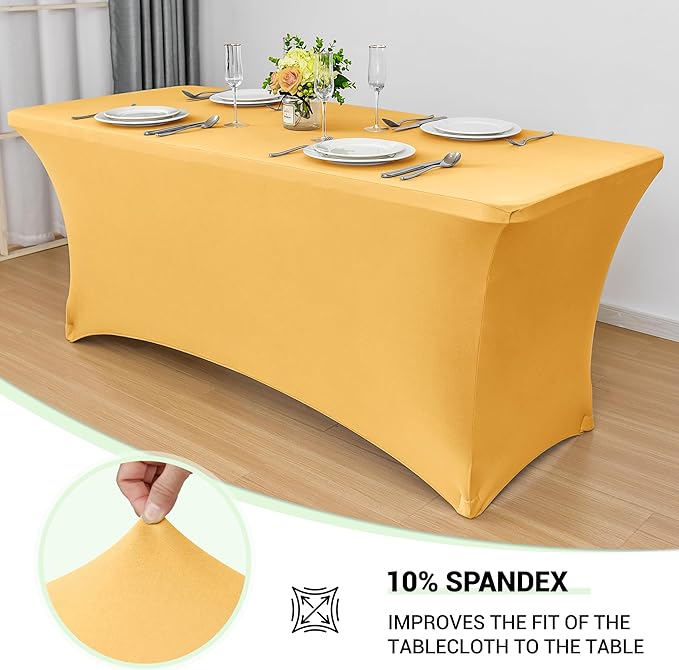 Obstal 6 Pack Spandex Stretch Table Covers - Image 2