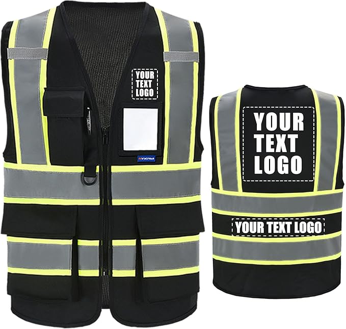 AYKRM Custom Logo Personalised Printed High Visibility Reflective 2 two tone by AYKRM