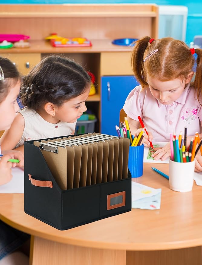 Qozary Clipboard Holder for Classroom-2 Pack Foldable Clip Board Storage - Image 6