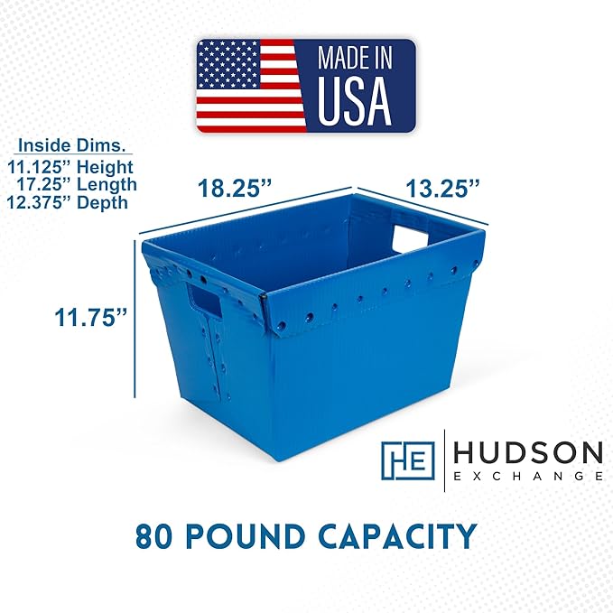 Hudson Exchange 18.25 x 13.25 x 11.75 Corrugated Space Age Handled Storage - Image 2