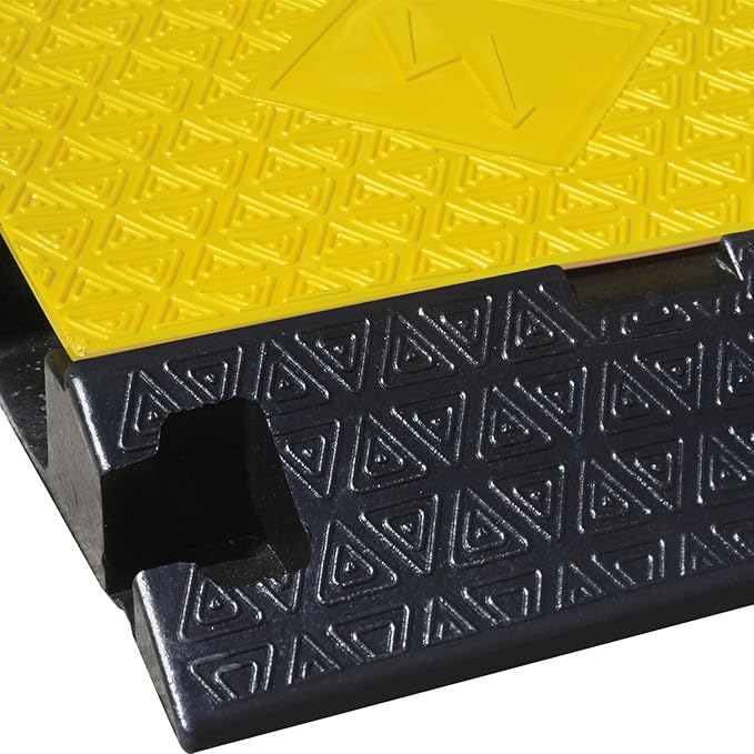 Rubber Cable Protector Ramp, Heavy Floor Cable Wire Cord Cover Speed Bumps - Image 6