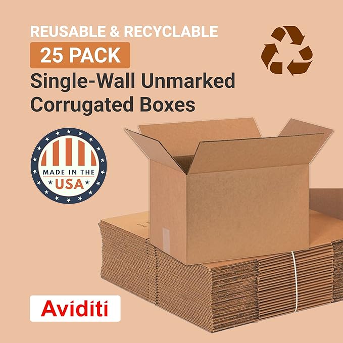 AVIDITI Moving Boxes Medium 16"L x 10"W x 10"H, Shipping and Storage 161010 - Image 3
