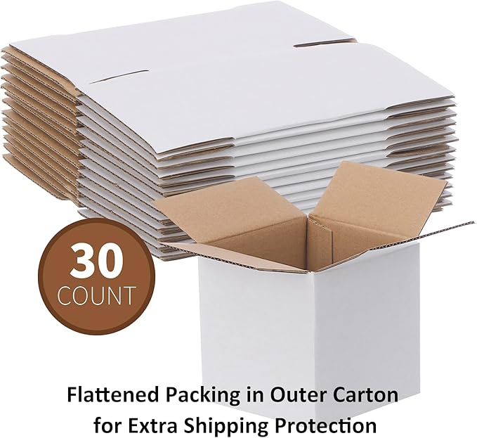 FARRAY Shipping Boxes 4x4x4 inches, 30 Pack Sturdy Kraft Corrugated Small - Image 5