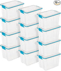 Sterilite 12-Pack Gasket Box, Weather-Resistant Storage Bins by Sterilite