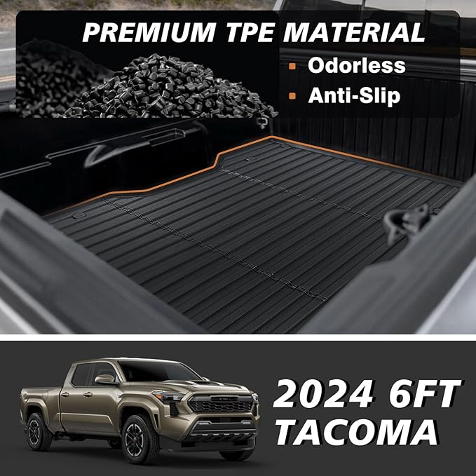 TripleAliners for Tacoma 2024 2025 | Truck Bed Mat & Tailgate Mat | All Weather - Image 6