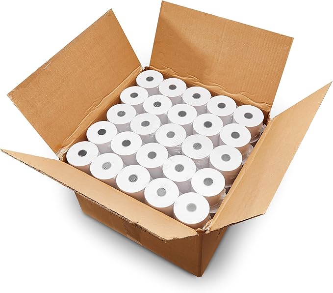 2 1/4 x 150 ft White Adding Machine Tape Paper Rolls Premium One Ply by ShopSmartOnline