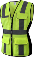 Safety Vest for women, Hi vis Reflective Lady Work vest by HoliSecure