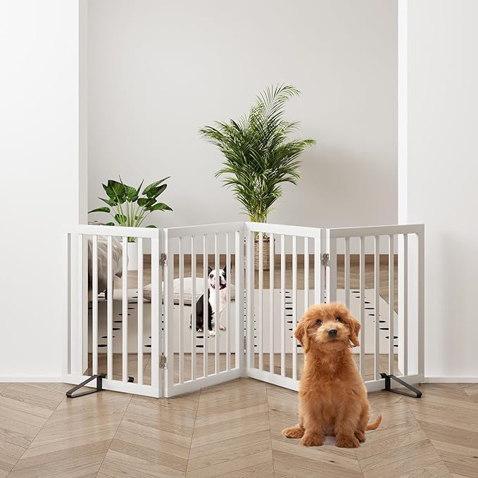 37-74" Wide Dog Gate 4 Panel Dog Gates by MinoKesper