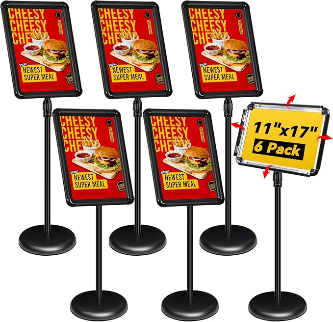 6Pack Adjustable Pedestal Sign Holder by INNOVSIGN