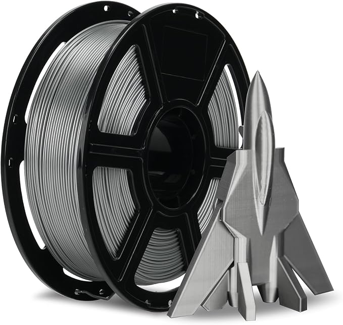 FLASHFORGE Rapid PETG Filament 1.75mm Metallic Silver, Max 600mm/s High Speed by FLASHFORGE