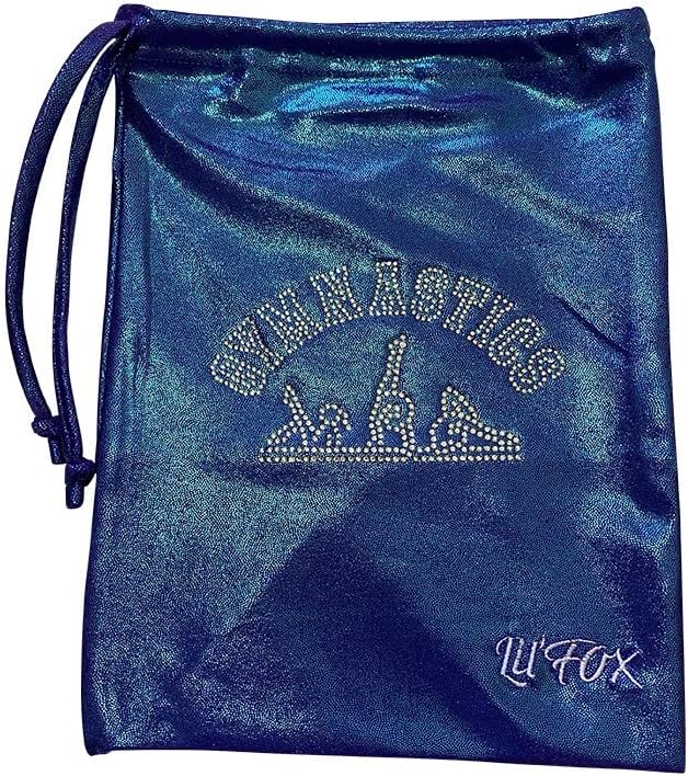 LIL'FOX 8"x10" Drawstring Gymnastics SMALL GRIP BAG 26x20cm - Lightweight Bag for Personal Equipment - Shiny Foil Rhinestones - Image 5