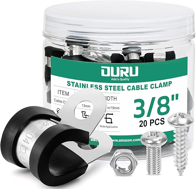 20PCS 3/8 Inch Cable Clamps by OURU