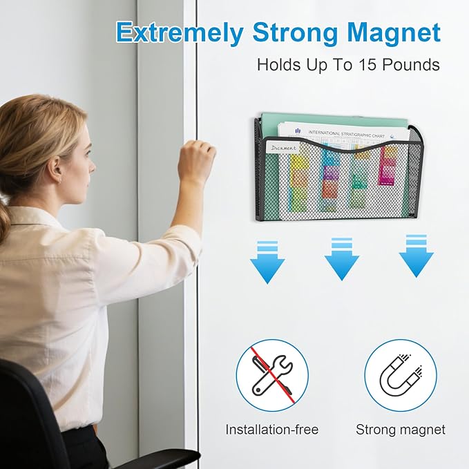 Magnetic Wall File Holder 3-Pack - Image 2