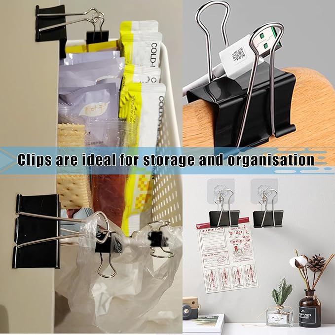 Extra Large Binder Clips 2.4 Inch, Upgrade Large Binding Clips Jumbo Paper Clips - Image 4
