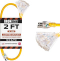 Iron Forge Cable 2 Foot Lighted Outdoor Extension Cord by IronForgeCable