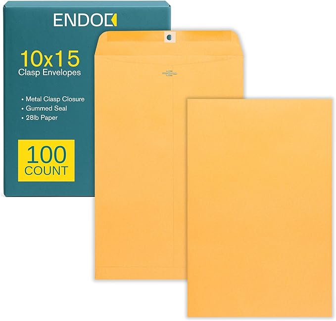 EnDoc 10 x 15 Clasp Envelopes by EnDoc