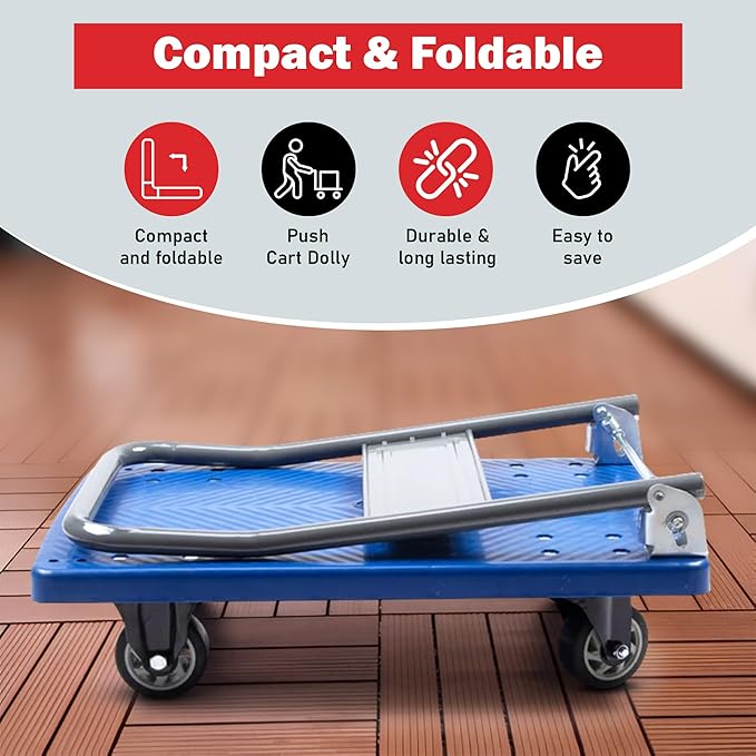 330 lbs Foldable Platform Truck Dolly - Image 3