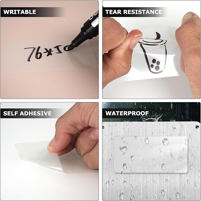 Clear Thermal Labels Vinyl 2 × 3 Inch Self-Adhesive Rectangle Stickers Roll - Image 7