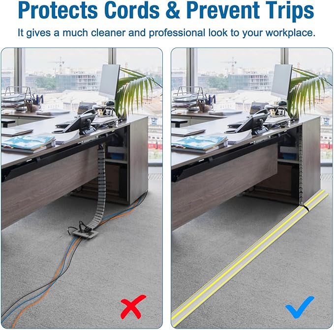 Eapele Floor Cable Cover Protector, Heavy Duty PVC Duct Easy to Unroll - Image 8