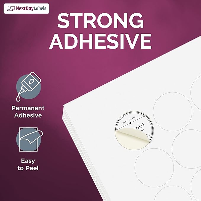 NextDayLabels 3/4 Inch Round Sticker Labels - Image 7