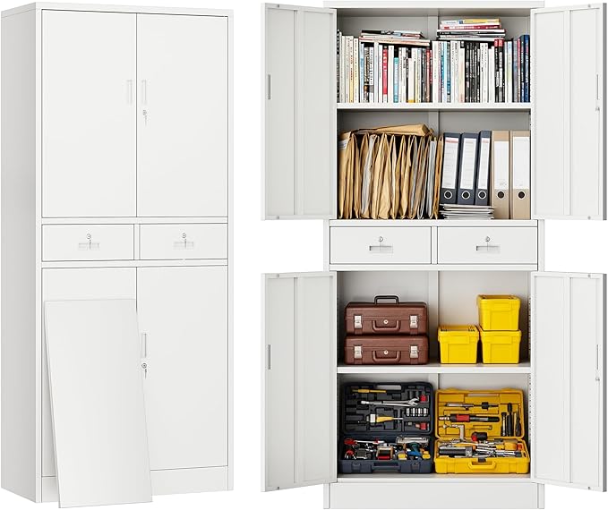 BESFUR 71“H Metal Storage Cabinet by BESFUR