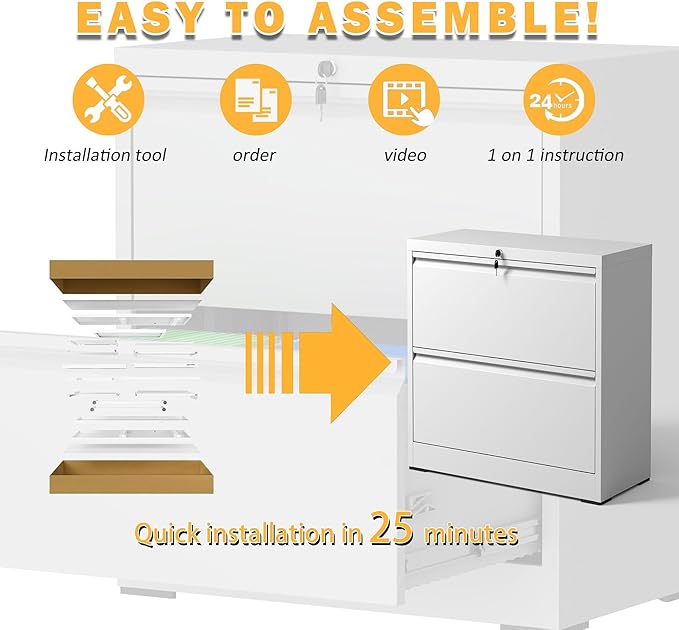 2 Drawer Lateral File Cabinet - Image 7