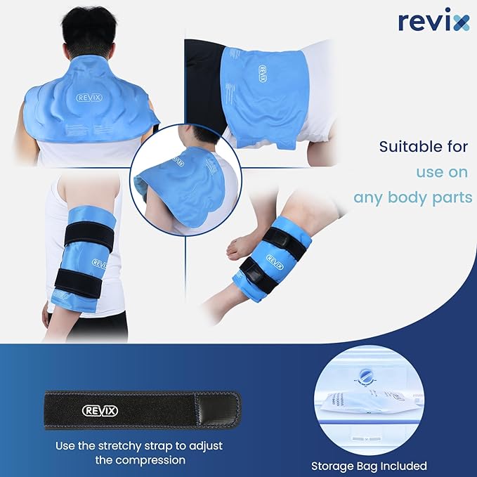 REVIX 20‘’ XXXL Knee Ice Pack Wrap Around Entire Knee, Extra Large Ice Pack - Image 6