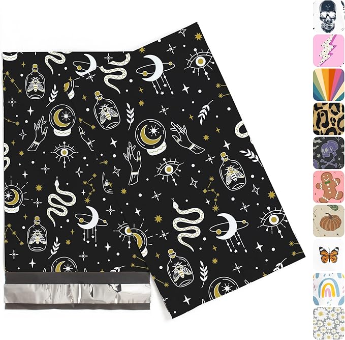 6x9 Poly Mailers – Celestial Magic – Waterproof, Tear-Resistant Shipping Bags by PackageMint