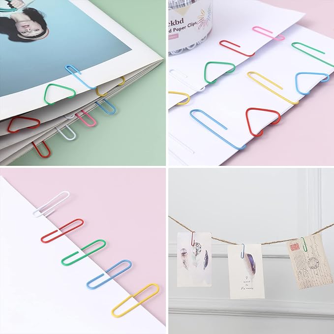 300 Pcs Colored Paper Clips, 2 Inch Assorted Color Paperclips, Large Vibrant - Image 5