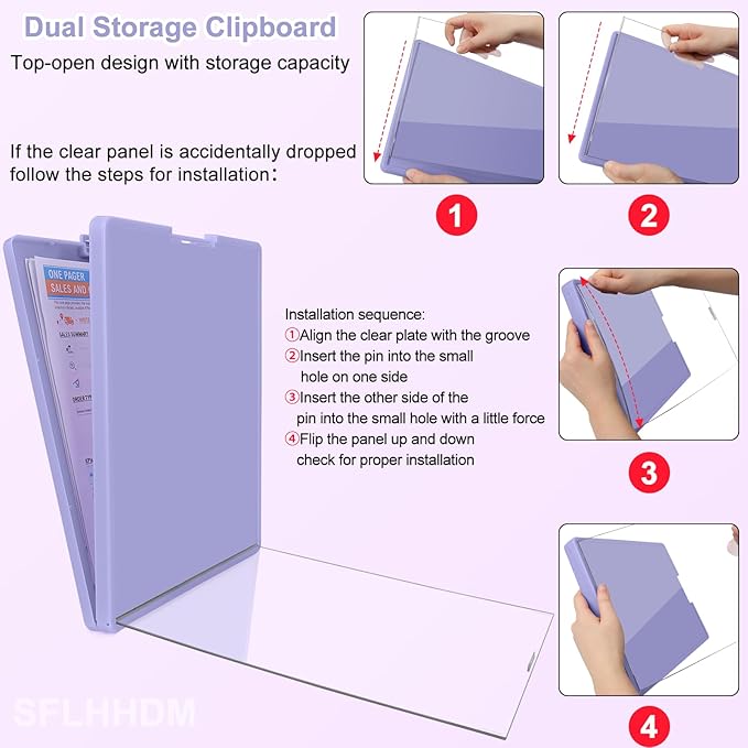 Clipboard with Storage, Three-Tier Box Clipboards, Storage Clipboard with Clip - Image 6