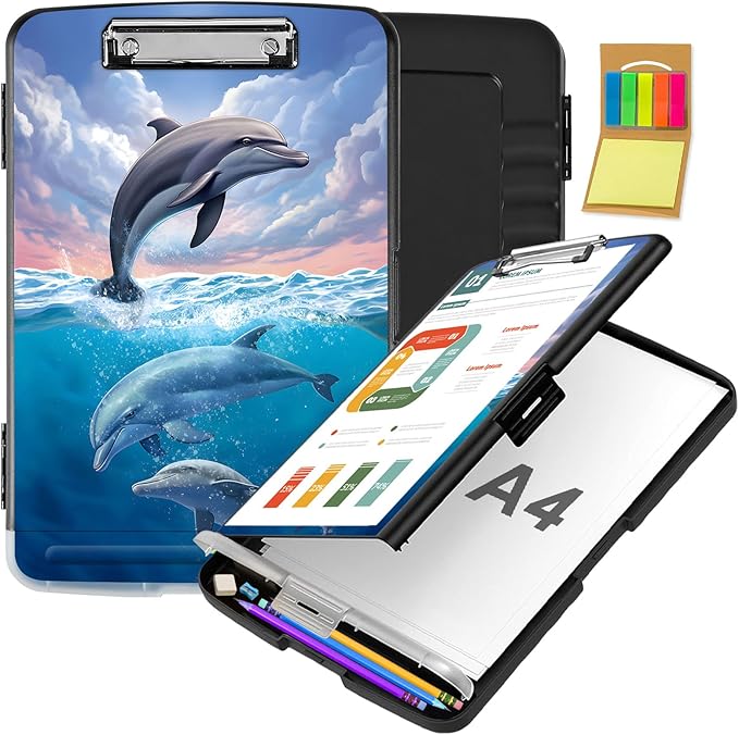Clipboard with Storage, Office Supplies Nursing Clipboards Folder with Pen by CAPAUNVDA