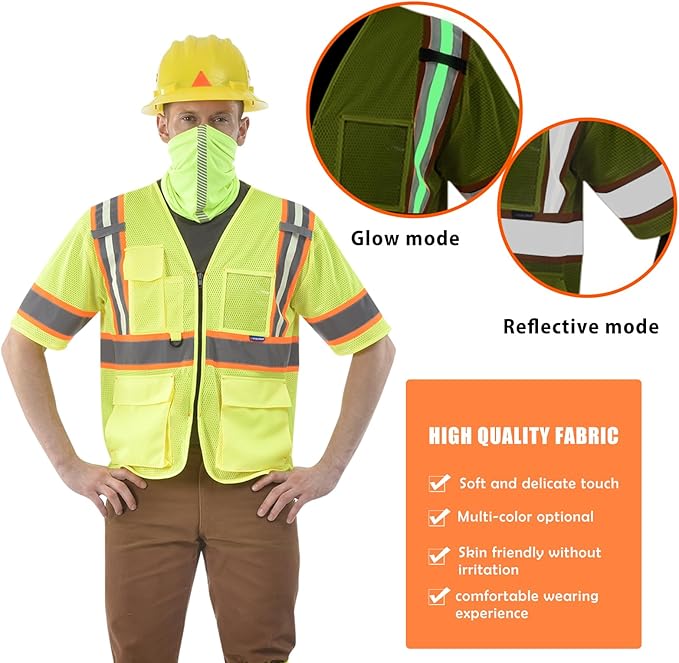 AYKRM Custom Logo Personalised Printed High Visibility Reflective 2 two tone - Image 2