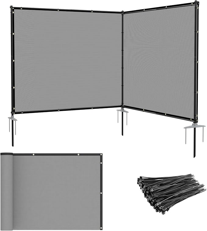 Patio 5' x 9' Outdoor Privacy Screen Freestanding Temporary Fence Panels Net by Patio