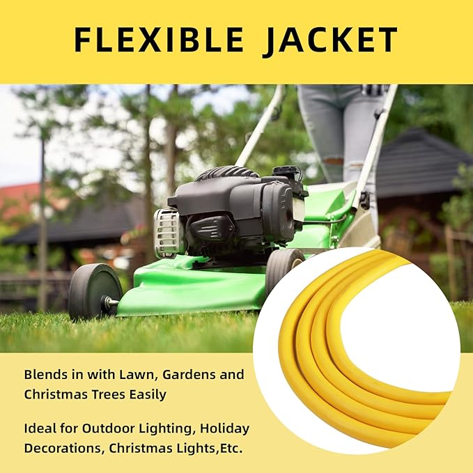 EP 3 Ft Outdoor Extension Cord, 12/3 SJTW Heavy Duty Extension Cable - Image 4