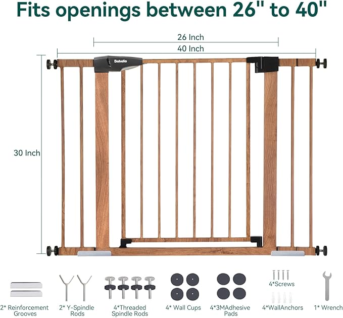 Mom's Choice Award Winner-BABELIO 26-40" Metal Baby Gate - Image 8
