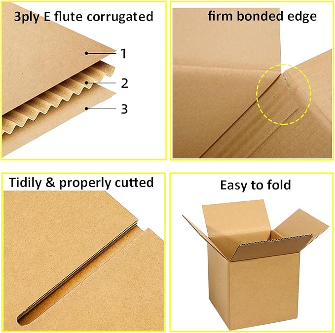 40 Pack Small Shipping Box 6x6x6 inch, Corrugated Cardboard Mailer Shipping - Image 4