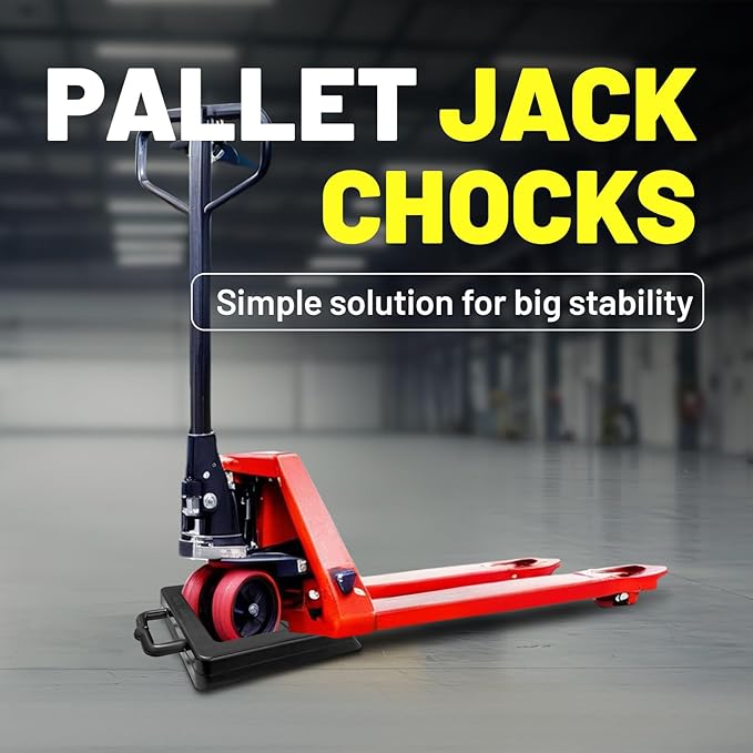 ROBLOCK 2 Pack Rubber Pallet Jack Chock Heavy Duty Wheel Chock, Pallet Jack - Image 3