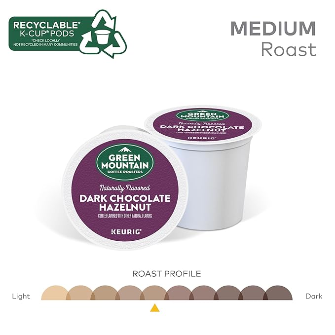 Green Mountain Coffee Roasters Dark Chocolate Hazelnut Coffee, Keurig Single - Image 4