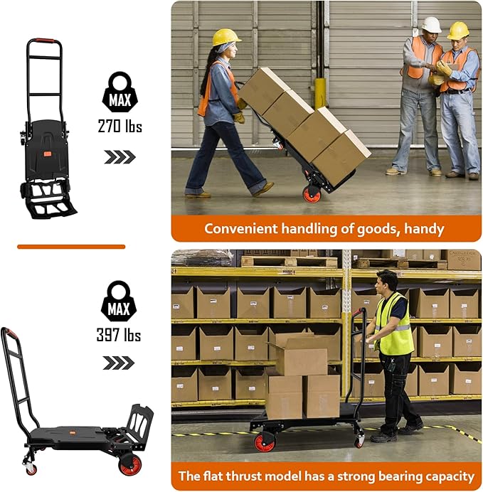 Folding Hand Truck, Dolly Cart Heavy Duty - Image 4