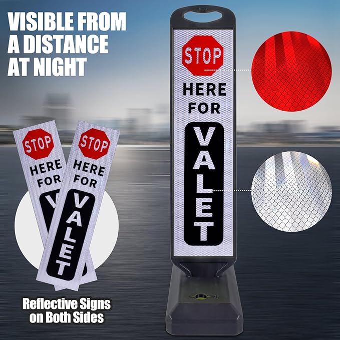 2 Pack 43" x 9.6" inch Double Sided Pedestrian Crosswalk Sign, 21.8" x 9.6" x - Image 4