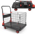 Platform Truck Cart with Cage, 35 * 23 * 20 in 1000LBS Capacity Folding Cart by Unknown