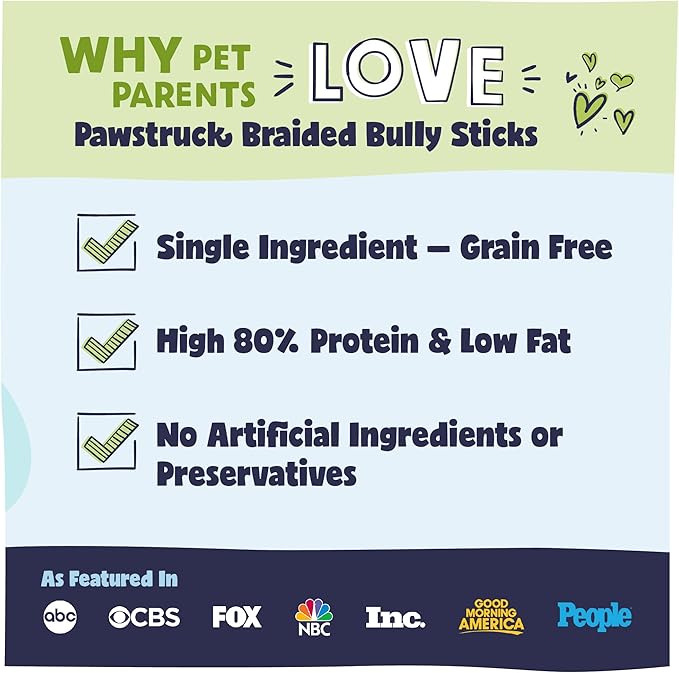 Pawstruck Natural 12” Braided Bully Sticks - Image 4