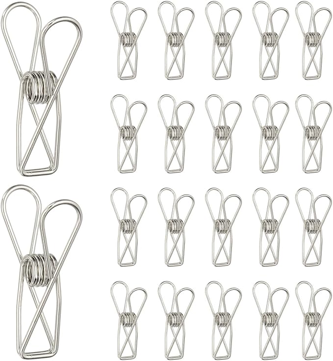 PATIKIL 50Pcs Paper Office Binder Clips, 1.26" Small Metal Wire Hollow Out by PATIKIL
