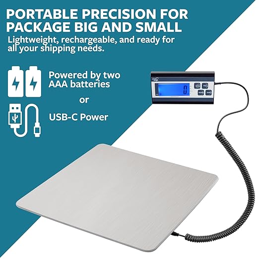 Smart Weigh 440 lbs x 1 oz. Digital Heavy Duty Shipping and Postal Scale - Image 7