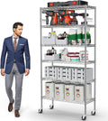 YNN Storage Shelves, 6000Lbs 6 Tier Heavy Duty Metal Rolling Shelving Unit by YNN
