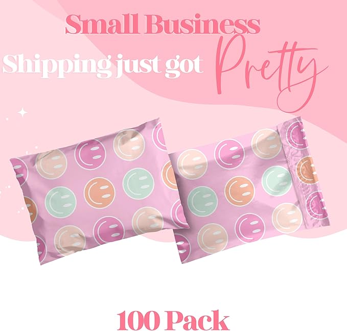 6x9 Designer Poly Mailer 100 Pack Heavy Duty Waterproof Self Seal Shipping Bags - Image 2