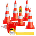 6 Pack 28 Inch Traffic Cones, from -22℉ to 131℉, MUTCD-Compliant Orange Safety by CAMMOO